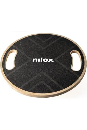 Nilox Power Balance Board, tablette proprioceptive en bois durci, antidérapante et anti-trace, repose-pieds rotatifs pour renforcer les muscles et la coordination