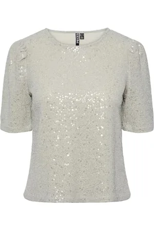 Pieces® Pcfern 2/4 O-Cou Top T-Shirt, , M Femme