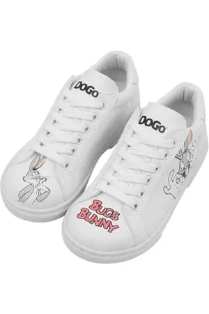 Dogo Unisex Enfants Vegan Blanc Baskets - Warner Bros What