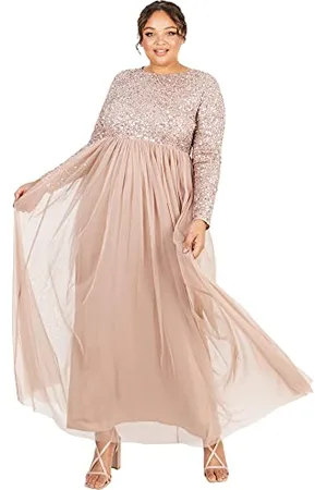 Maya Deluxe Maya Berry Embellished Halter Neck Maxi Dress Robe de Demoiselle d