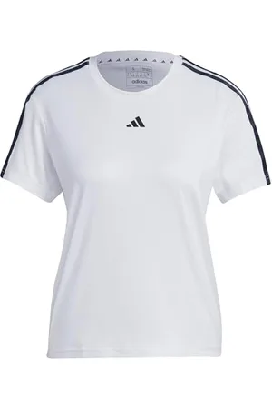 adidas Femme AEROREADY Train Essentials 3-Stripes Tee, White/Black, XS