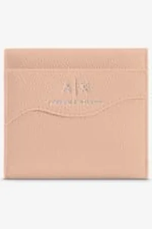 Armani Exchange Essential Wave, Logo argenté, Portefeuille bi-Pliable pour Femme, , Einheitsgröße