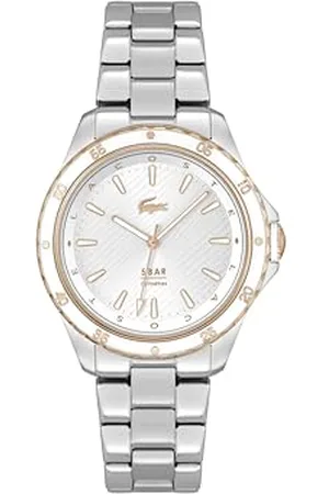 Lacoste Montre Analogique à Quartz pour Femme Collection Santorini avec Bracelet en Acier Inoxydable - Disponible en Plusieurs Couleurs