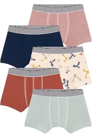 Petit Bateau A0A7X Caleçon Boxeur, , 3 Ans (Lot de 5) Garçon