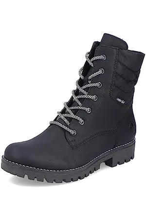 Rieker Femme Bottines 78520, Dame Bottines à Lacets,Hydrofuge,TEX,Demi-Botte,Botte à Lacets,Noir (Schwarz / 00),39 EU / 6 UK