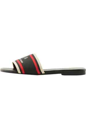 Armani Exchange Femme Thin, Big Printed Logo, Coloured Lines Sandales Claquettes, , 35.5 EU