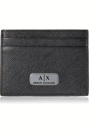 Armani Exchange A|X Porte-Cartes en Cuir Saffiano avec Logo