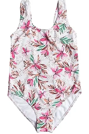 Roxy Fille Happy Tropical RG One Piece Maillot De Bain Une Pièce, Bright White Happy Tropical RG, 8 Ans EU