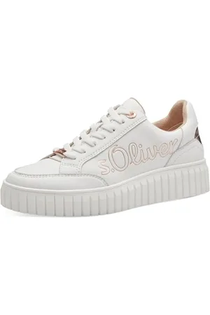 QS by s.Oliver Femme 5-23665-42 Basket, Blanc, Or Rose, 36 EU