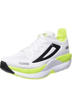 Fila Homme SHOCKET Run Chaussure de Course, White-Safety Yellow, 43 EU