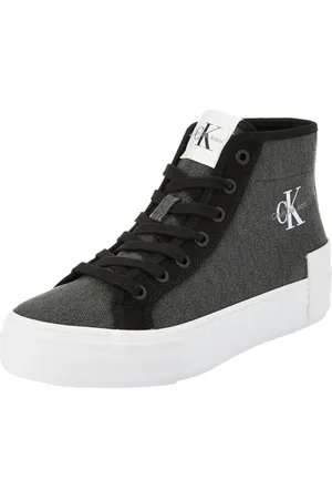 Calvin Klein Jeans Baskets Vulcanisées Femme Compensées, Multicolore (Black/Stormfront), 39