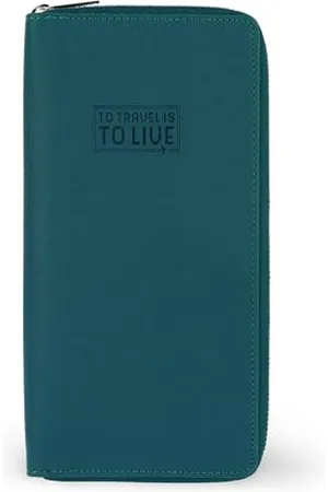 Legami Porte-Documents de Voyage pétrole, Organisateur de Voyage Porte Passeport Carte d