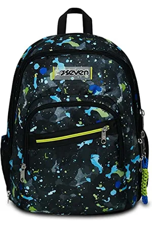7 for all Mankind Zaino Scuola Advanced Detach - FLUO STRING BOY - Blu - Doppio scomparto - Tasca porta borraccia, 2 Zaini in 1, Sac à dos Unisexe - Enfants et adolescents, , Taglia unica