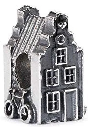 Trollbeads Perle argentée Amsterdam maison de ville, taille unique, Argent, Pas de gemme