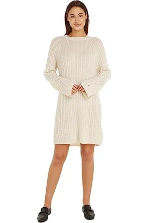 Tommy Hilfiger Femme Robe Soft Wool C-Neck Manches Longues, , XXS