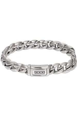 Ixxxi Men Bracelet homme en acier inoxydable Lombok argent | 20cm, Medium, Acier inoxydable, Pas de gemme