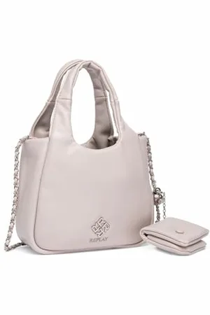 Replay Sac à bandoulière femme avec détail chaîne, (Gris), taille unique