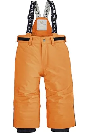 Killtec Enfant Pantalon de Ski/Fonctionnel avec Bretelles et Jupe Pare-Neige FISW 33 MNS Ski PNTS, Neon-Orange, 110/116, 42255-000