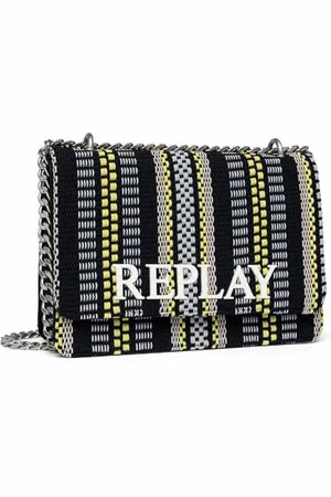 Replay Petit sac femme, noir + jaune clair + blanc cassé 1623 (multicolore), taille unique