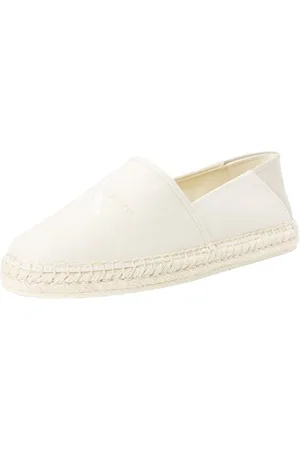 Calvin Klein Jeans Femme Espadrilles Chaussures en Toile, Blanc (Creamy White/Eggshell), 39
