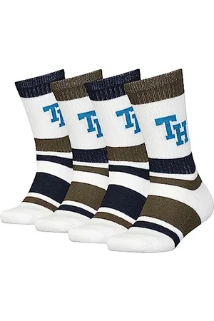 Tommy Hilfiger Crew Sock, , 31/34 (Lot de 4) Mixte Enfant