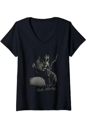 Bob Marley Catch A Fire T-shirt pour guitare T-Shirt avec Col en V