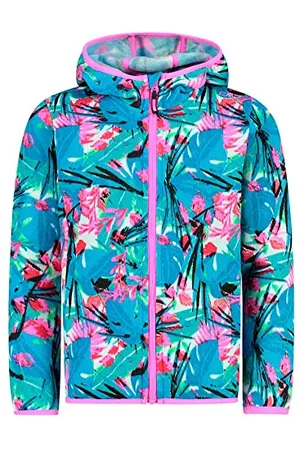 CMP Veste polaire en mélange Tech pour fille, couleur tourbe, taille 54, Hawaïen/violet fluo, 164 cm