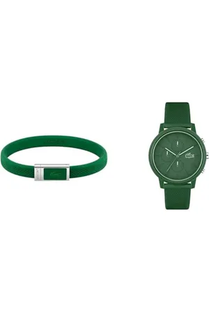 Lacoste Montre Chronographe à Quartz pour Homme avec Bracelet en Silicone Vert - 2011245 Bracelet en Silicone pour Homme Collection 12.12-2040116