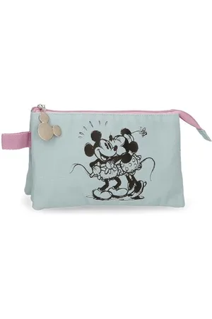Disney Joumma Kisses M&M Trousse Triple Bleue 22 x 12 x 5 cm Polyester, , Trousse Triple