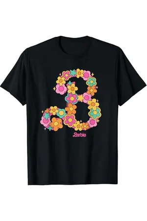 Barbie – Logo coloré rétro fleur B T-Shirt