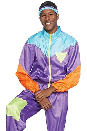 Leg Avenue Totally Awesome 80s Ski Suit Adult Sized Costumes, , Multicolor Homme