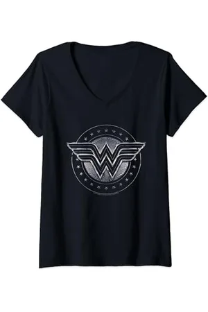 DC Comics Originals Wonder Woman Star Shield T-Shirt avec Col en V