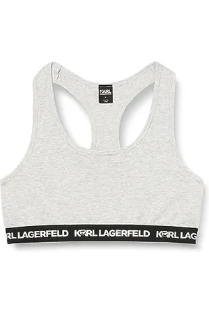 Karl Lagerfeld Ikonik 2.0 Racer Back Bralette Bra, , S Femme