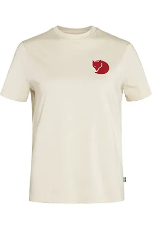 Fjällräven Fjallraven 87153-113 Fox Boxy Logo Tee W/Fox Boxy Logo Tee W T-Shirt Femme Chalk White Taille M