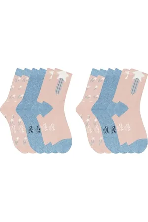Dim Chaussettes Fille Motif Etoiles Filantes Coton Style x6, , 27-30