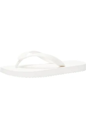 Tommy Hilfiger Femme TJW Logo Flip Flop EN0EN02447 Tongs, Blanc (Ecru), 37 EU