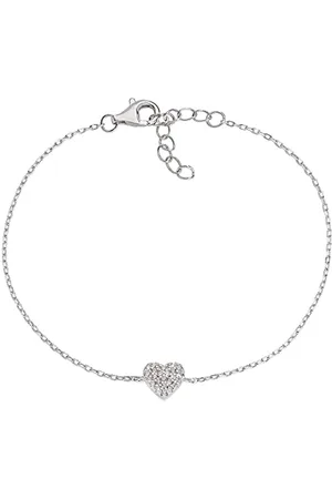 AMEN Bracelet coeur en avec zircons, Zirconium