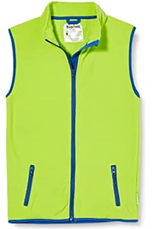 Playshoes Mixte enfant Fleece-weste Farbig Abgesetzt Veste Sans Manche, (Grün 29), 98 EU