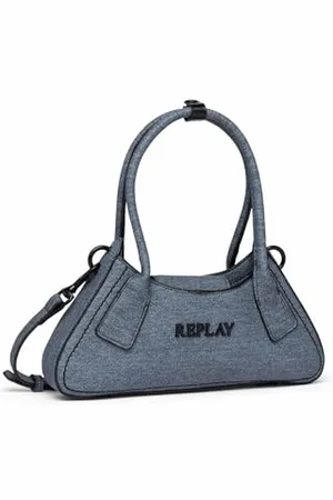 Replay – Sac à Main pour Femme en Simili Cuir, Bleu (Blue denim 493), Taille Unique