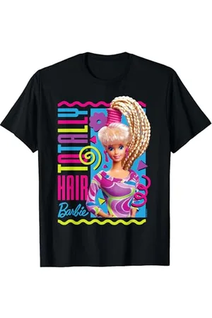 Barbie T-Shirt Totally Hair , Taille S, Coupe Classique, Manche Courte, Unisex-Adulte