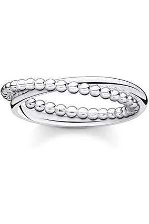 Thomas Sabo Bague double boules en argent sterling 925 TR2321-001-21, Ringgröße 56, Argent, Pas de pierres