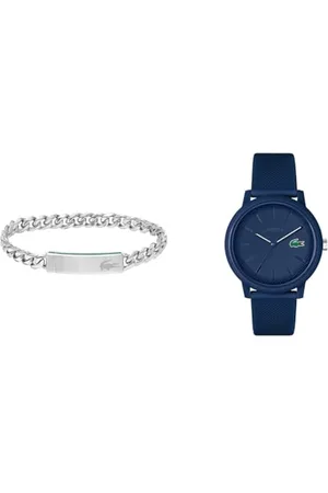 Lacoste Montre Analogique à Quartz pour Homme avec Bracelet en Silicone Marin - 2011172 Bracelet en chaîne pour Homme Collection Baseline - 2040081