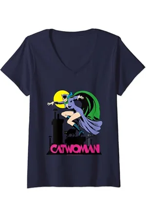 DC Comics Originals DC Originals Catwoman Logo T-Shirt avec Col en V