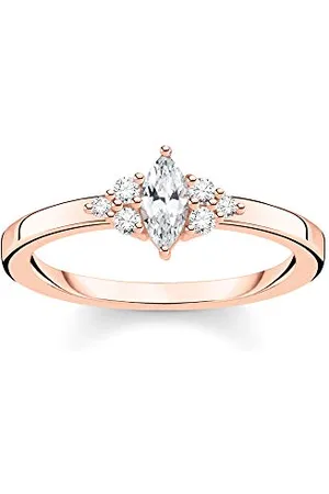 Thomas Sabo Ring Vintage weiße Steine roségold vergoldetes Silber TR2325-416-14-48