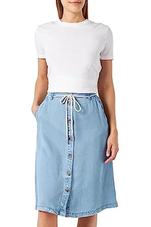 QS by s.Oliver Jupe en Jean, Bleu, 44 Femme