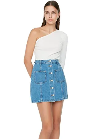 Trendyol Mini Jupe trapèze en Jean pour Femme, , 38