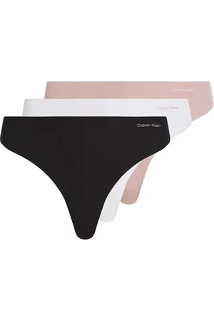 Calvin Klein Strings Femme Lot de 3 Invisibles Cotton sans Coutures, , XS