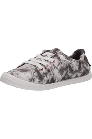 Roxy Femme Rory Baskets à Enfiler, Noir/Blanc, 40 EU