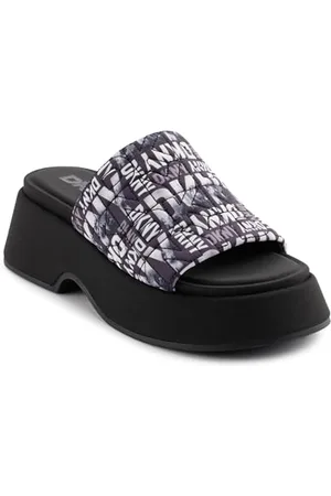 DKNY Femme Idris Skyline-Peep Toe Platform Mule, Noir/Multicolore, 40 EU