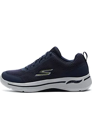 Skechers Go Walk Arch Fit Baskets Homme Navy Textile/synthetic/gold Trim 41 EU